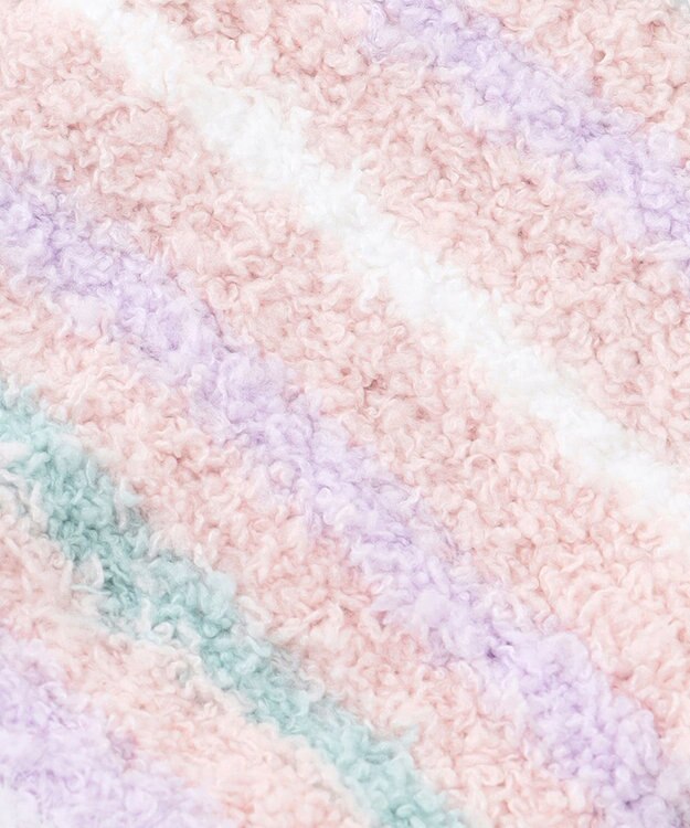 ANY KIDS マルチボーダー マシュマロ 手袋 ピンク系