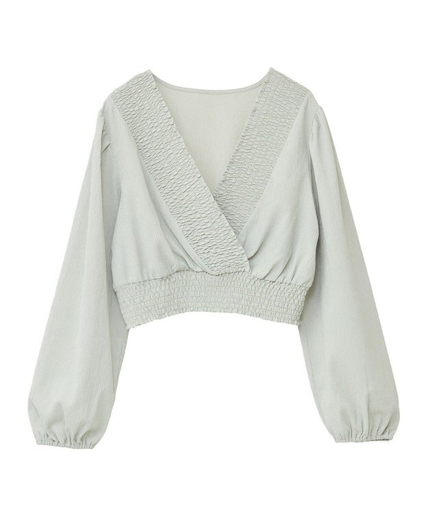 earth music&ecology ＳＥＴ２点カシュクールプルオーバー＋キャミワンピース Light Green