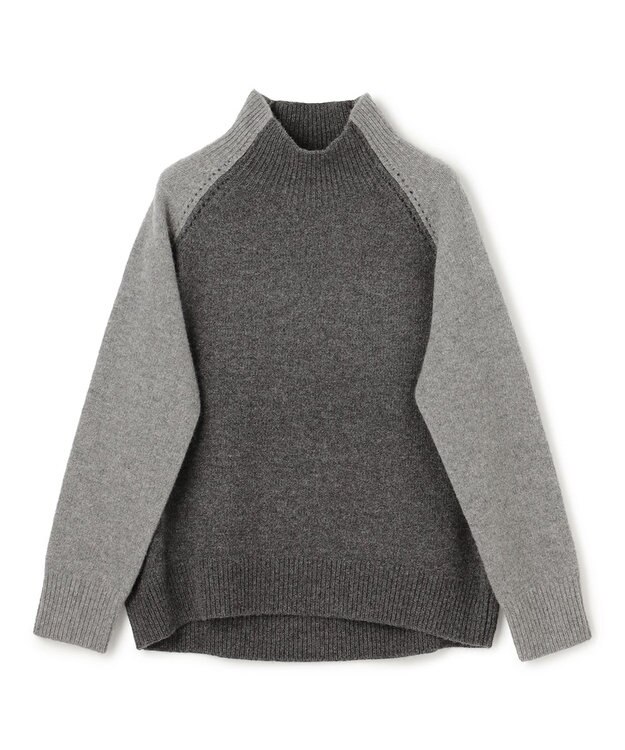 BEIGE， RULE / ウールカシミヤバイカラーハイネックニット M.Gray × L.Gray