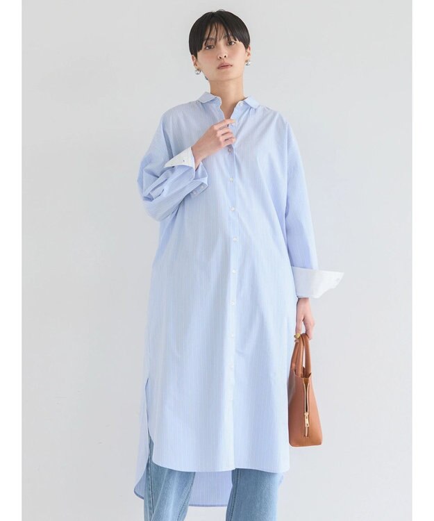 AMERICAN HOLIC ＵＶカット綿ブロードシャツワンピース Stripe