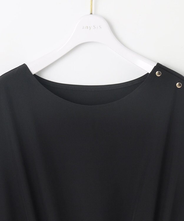 ANY SIS 【撥水・UVカット・洗える】ラッシュガードシリーズ ショートサロペット ブラック