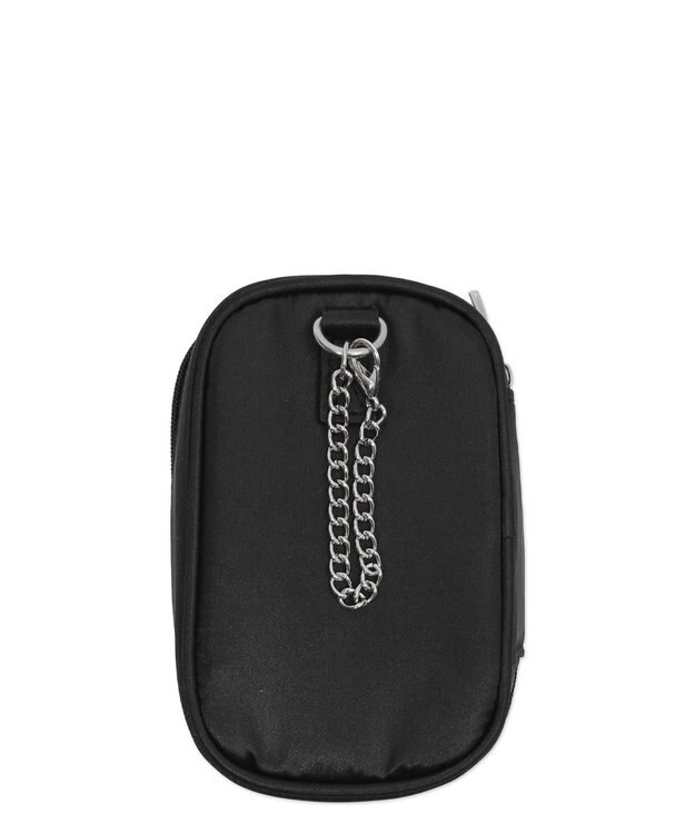 WEGO 【痛バ＆推し活グッズ】ダブルリボンサテンぬいポーチ ブラック