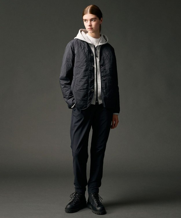 JOSEPH ABBOUD MOUNTAIN 【軽量/ソフト】ソフトダンボールニットジップパーカー ライトグレー系