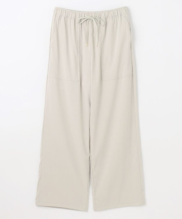 ANY L 【新色追加/洗濯機可/ウエストゴム/接触冷感/UVケア/6色展開】清涼リラックスパンツ グレージュ