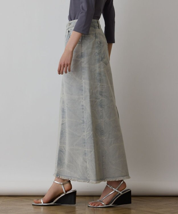 GRACE CONTINENTAL ピグメントタイトスカート ブルー