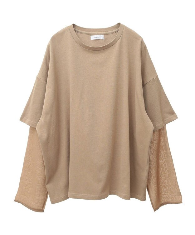 Green Parks ・ＡＮＤＳＥＡＲＣＨ　フェイクレイヤードロングＴＥＥ Gray Beige