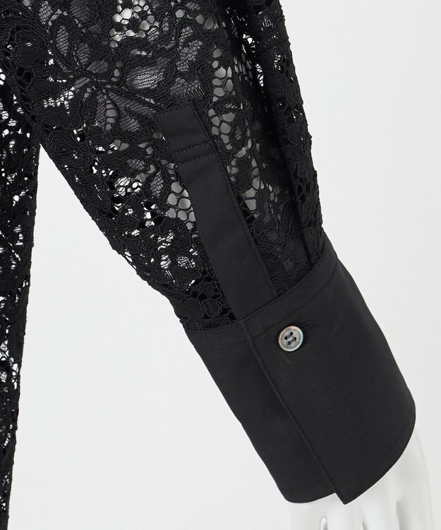 23区 【エステータ】コードレース シャツ ブラック系