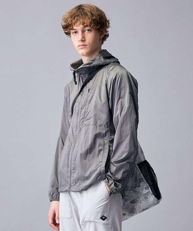 JOSEPH ABBOUD MOUNTAIN 【軽量/ECO撥水/ポケッタブル】エンボスプリント トートバッグ ライトグレー系5