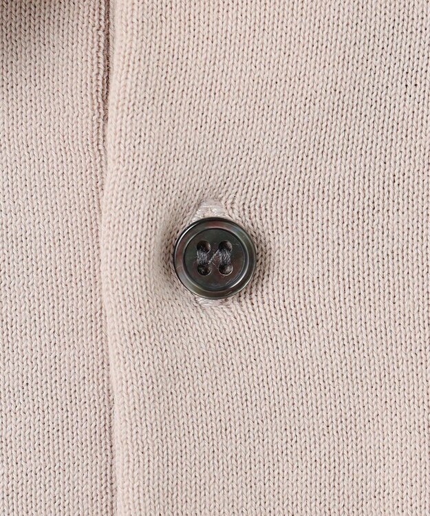 GOTAIRIKU 【洗える】イタリア糸 セットインニットポロ ベージュ系