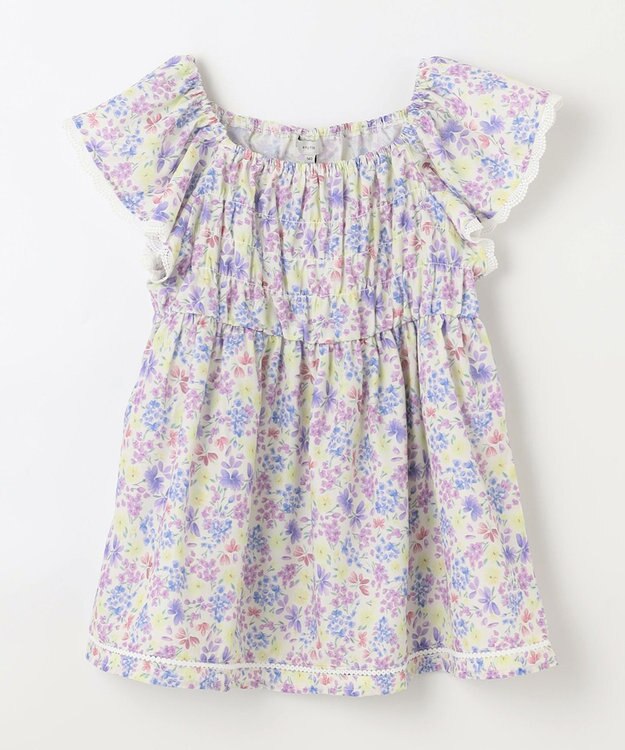 ANY KIDS 花柄 ブラウス オフホワイト系花柄