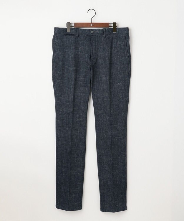 JOSEPH ABBOUD 【キングサイズ・ウエストも伸びる】ツィーディージャージーストレッチ パンツ ブルー系