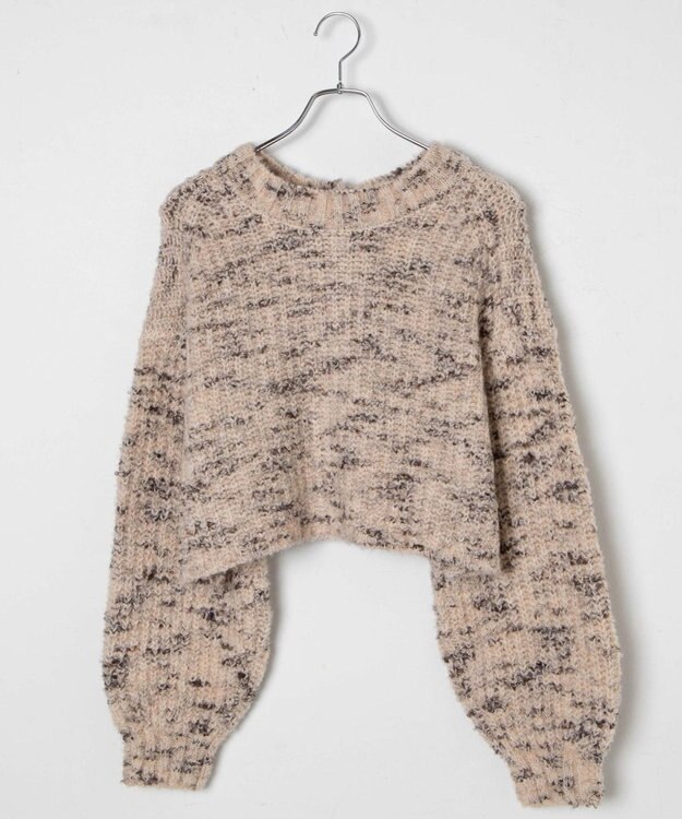 WEGO ミックスブークレ2WAYカーディガン ベージュ