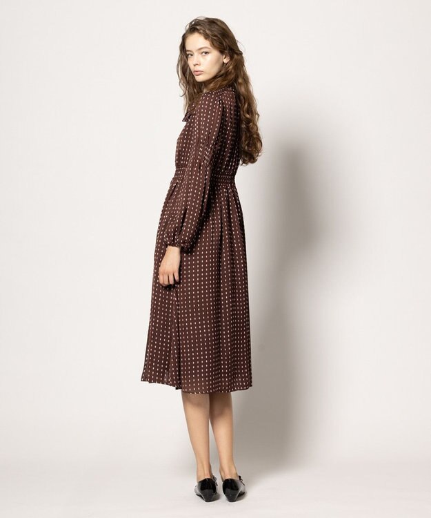 TOCCA 【ヨンア×大人百花×TOCCAコラボ・00サイズあり・洗える】ALLURING BEAUTY ドレス ブラウン×ピンク系