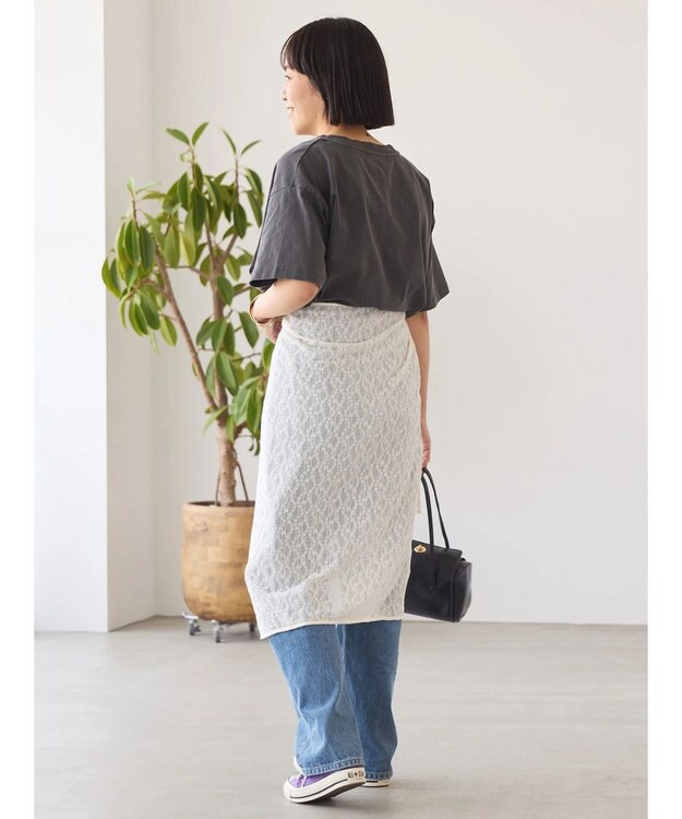 AMERICAN HOLIC レースラップスカート Off White