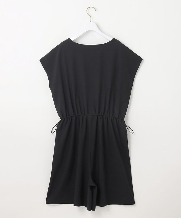 ANY SIS 【撥水・UVカット・洗える】ラッシュガードシリーズ ショートサロペット ブラック