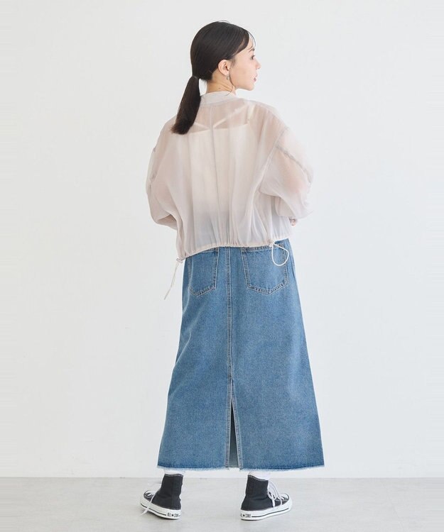 earth music&ecology シアーシャツブルゾン Gray Beige