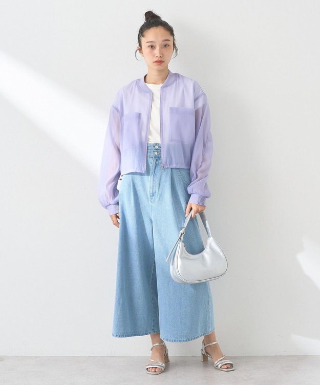 earth music&ecology シアーシャツブルゾン Lavender