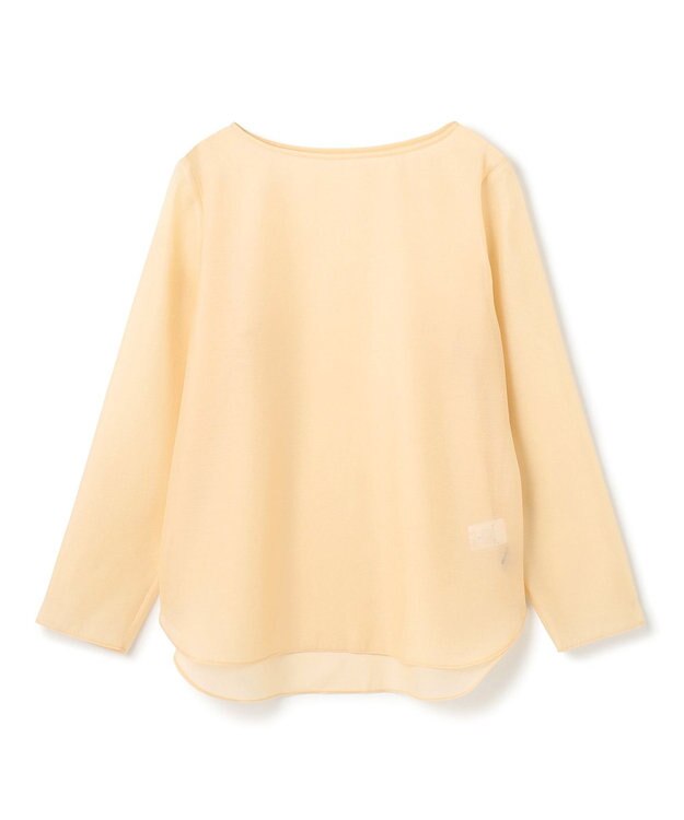 UNFILO シアー ラウンドテールブラウス ライトイエロー