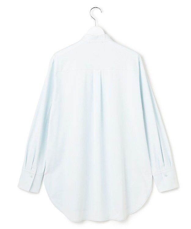 ICB 【洗える】 ブラウスライクジャージー ロングカットソー クリアサックス系