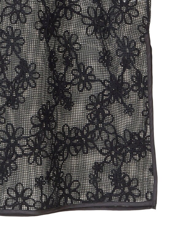 earth music&ecology コード刺繍ベスト Black