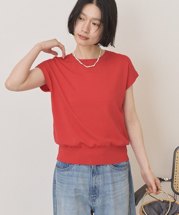 AMERICAN HOLIC フレンチスリーブニットプルオーバー Red