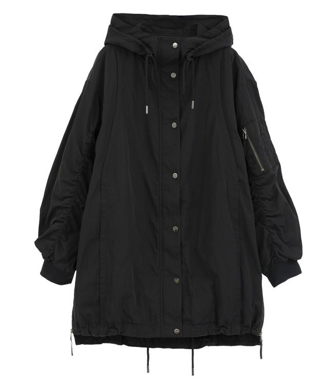 YECCA VECCA パディングフーディーコート Khaki