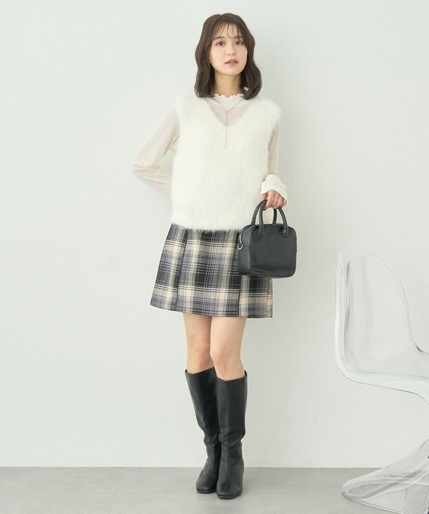 earth music&ecology シャギーベスト Off White