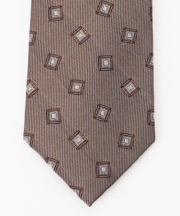 J.PRESS MEN スパンシルクスクエア小紋 ネクタイ ダークブラウン系8