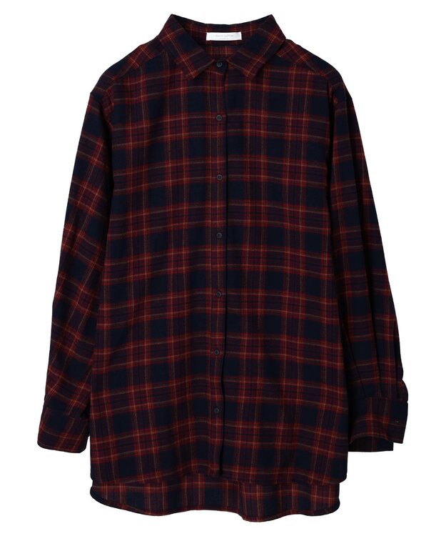 Green Parks ネルチェックシャツ Bordeaux