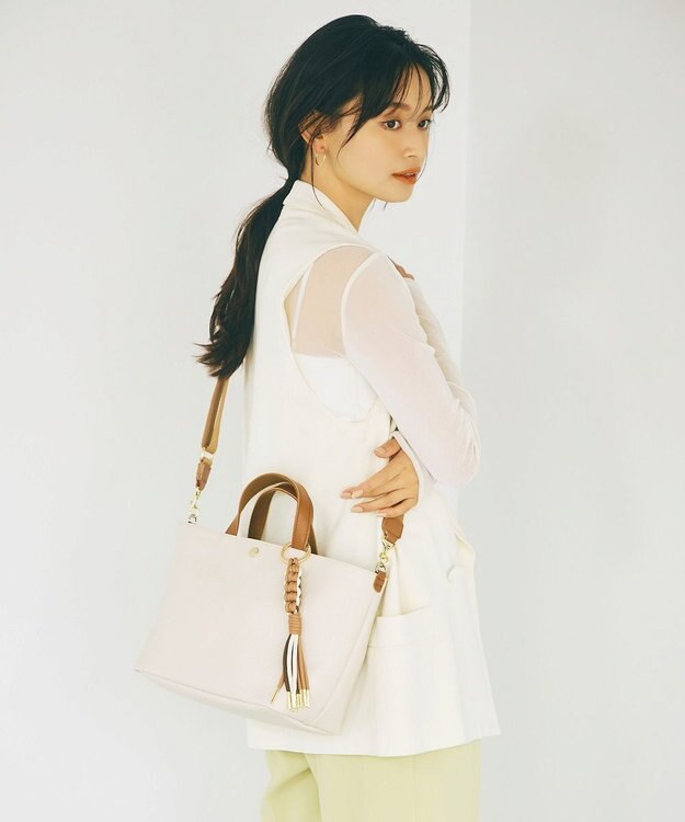 TOPKAPI 【Breath TOPKAPI】RIPPLE リプル コードチャーム付き 2way トートバッグ オフ