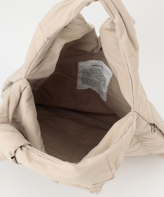 LA BAGAGERIE 【maison vert】 【超軽量！】キルティングトライアングルトートバッグ ベージュ