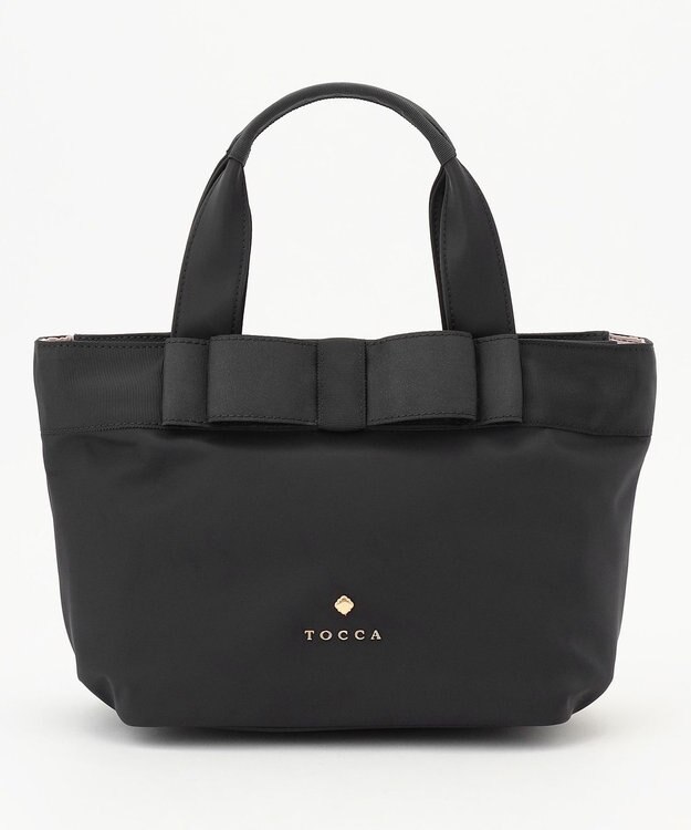 TOCCA 【大人百花掲載】【撥水】RIBBON BRICK TOTE M トートバッグ M ブラック系