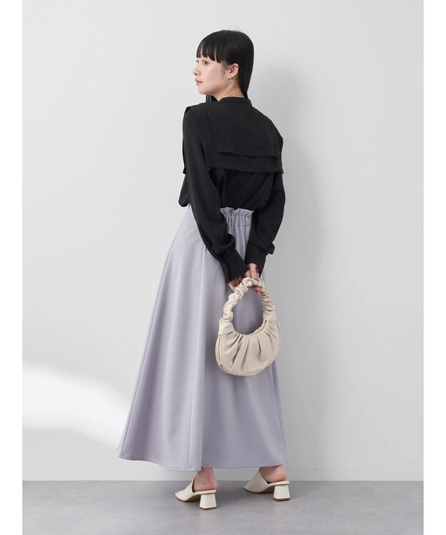 earth music&ecology すきな丈フレアスカート Sax