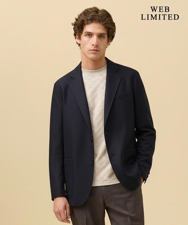 J.PRESS MEN 新色追加【WEB限定】【吸水速乾 / 洗える / 超軽量 / ストレッチ】ブリーザブルレノクロス ジャケット ネイビー系