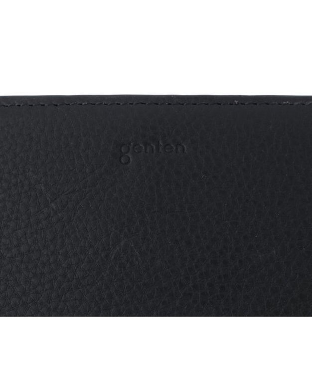 genten ミネルヴァ2 二つ折り財布内Lファスナー ネイビー