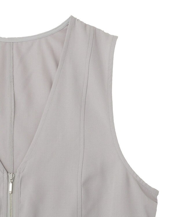 Green Parks レースドッキングＺＩＰベスト Light Gray