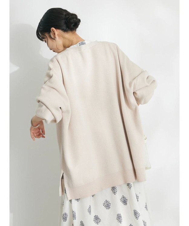 CRAFT STANDARD BOUTIQUE ＶネックＢＩＧシルエットカーディガン Ivory