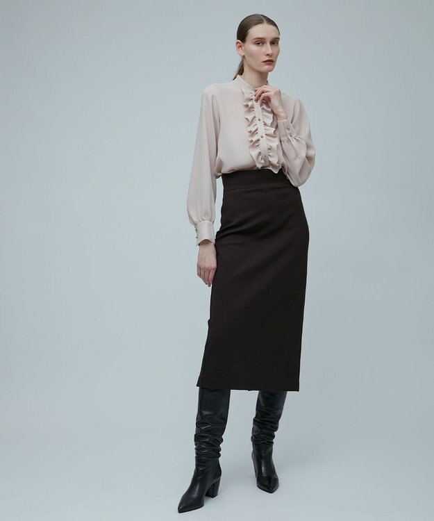BEIGE， 【WEB限定・S-size】STOW / フリルブラウス Nude