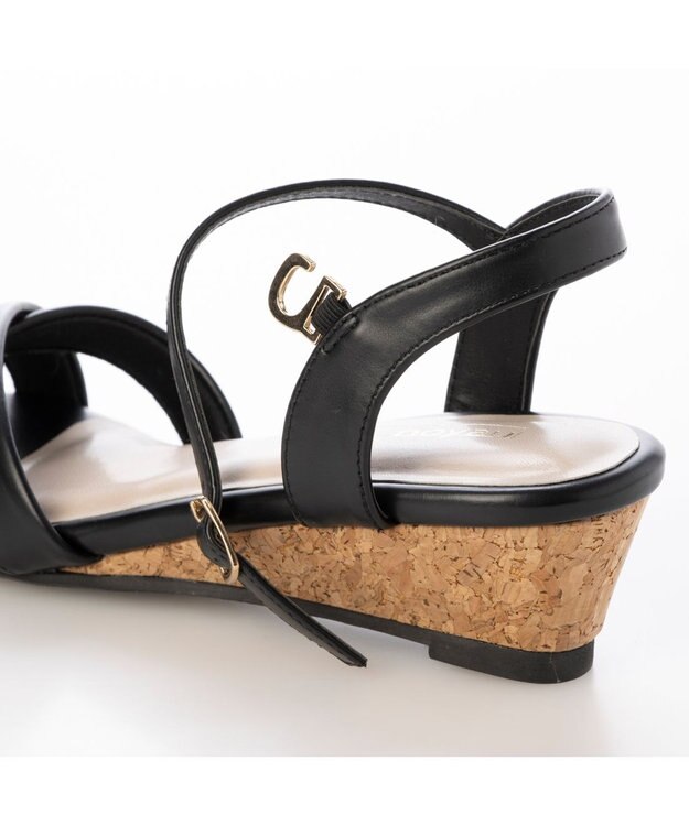 MODE ET JACOMO <noyau>ヒールクロスベルトサンダル ブラック