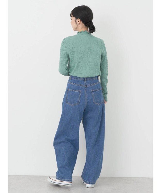 earth music&ecology シャーリングハイネックプルオーバー Mint