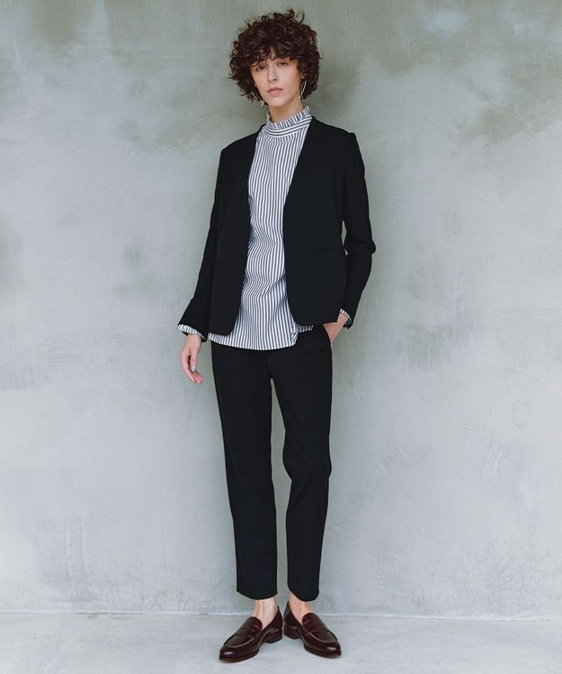 UNFILO BEAUTY MOVE ノーカラージャケット ブラック