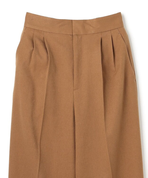 uncrave プルーフウールライクツイル ワイドパンツ キャメル