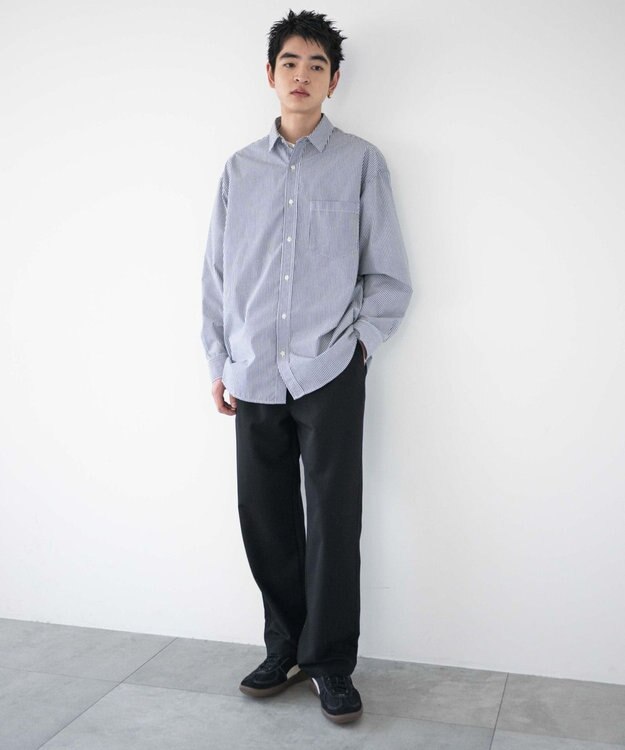 WEGO 【ウエストゴム/SMLサイズ展開】TRイージーストレートパンツ ブラック