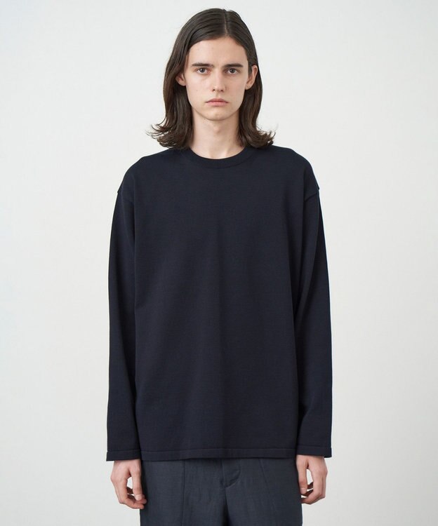 ATON NATURAL DYED ORGANIC | クルーネックセーター - UNISEX NAVY