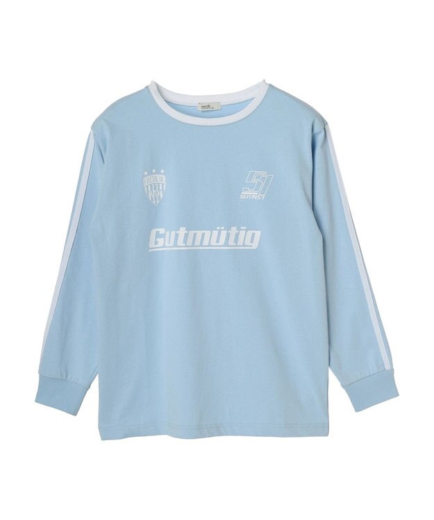 earth music&ecology フットボールＴＥＥ Light Blue