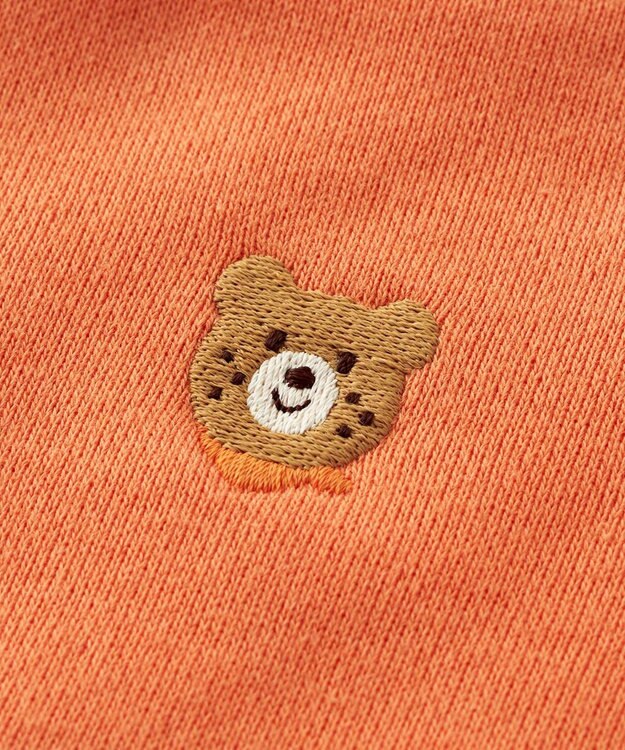 MIKI HOUSE HOT BISCUITS 【70-120cm】【Everyday Series】ワンポイント くすみカラー裏毛パイルトレーナー オレンジ