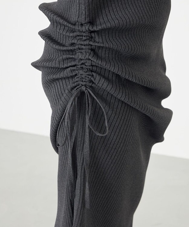 NAVE 【ReNAVE・洗える】スポンディッシュワイドリブワンピース グレー系