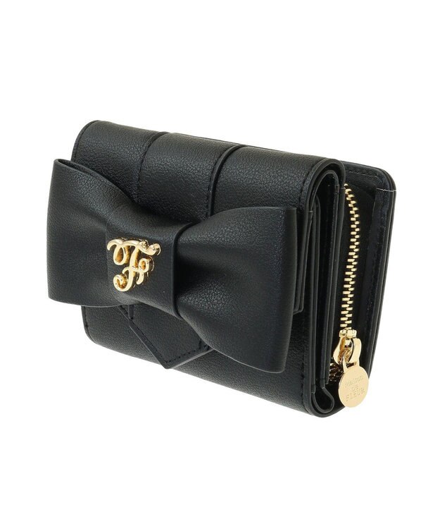 Maison de FLEUR ベルトリボンミニウォレット Black