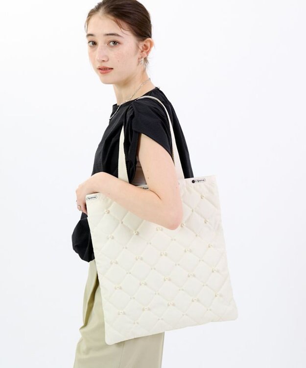 LeSportsac LG EMERALD TOTE W/ PEARLS/スターライトパール スターライトパール