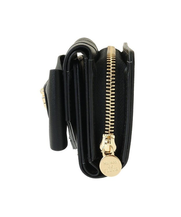 Maison de FLEUR ベルトリボンミニウォレット Black